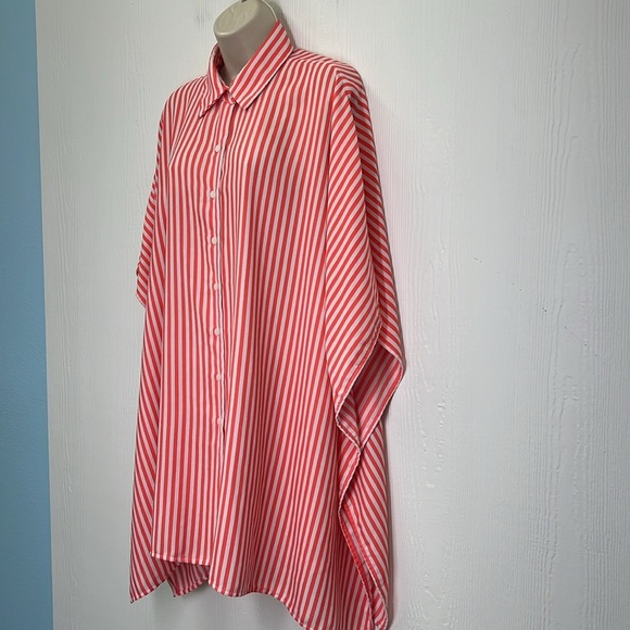 Tommy Bahama - Bright Fun Stripe Button Down Flowy Blouse Size Onesize - Picture 5 of 8